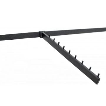 Наклонен бастун за предна тръба с 9 пъпки, черен мат