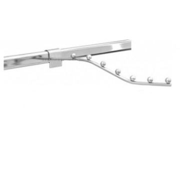 Спираловидна кука за предна тръба с 7 топчета, хром