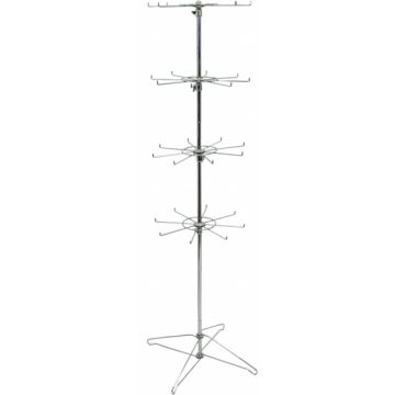 Щендер за аксесоари, 4 етажа, хром, Ø430×H1750 мм