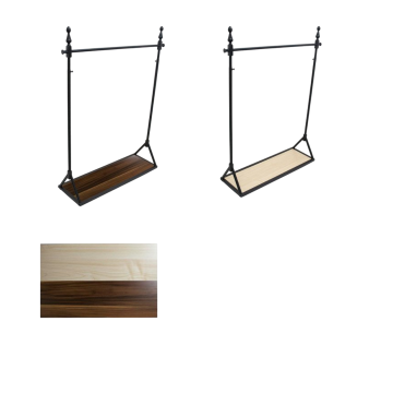 Щендер черен, L1300 × 400 мм, височина 1600–2180 мм