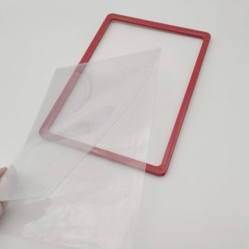Рамка А6 червена с прозрачен джоб