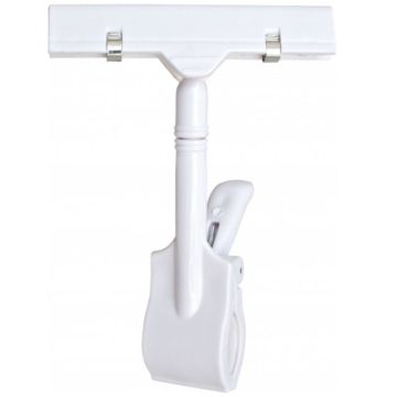 Щипка за етикет бяла