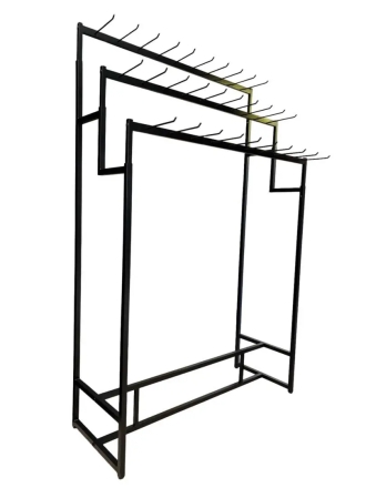 Щендер за колани 3 етажа, 30 куки, черен