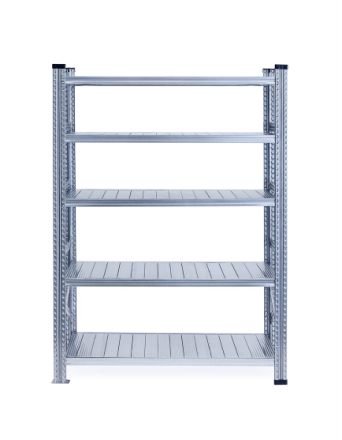 Метален складов стелаж поцинкован с 4 рафта H200хL90хD50 (200 кг на рафт)