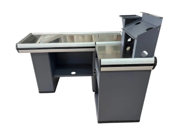 Касов модул Г- образен с поставка L1500/D1100/H850 мм тъмно сив мат