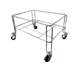 Стойка за кошници метална с колелца