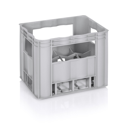 Пластмасова каса 400×300×340 мм с 12 гнезда за бутилки до 1 литър