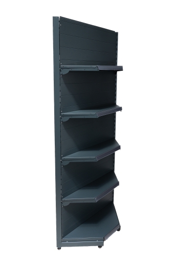 Вътрешен ъглов стелаж с плътен гръб Н2000 мм