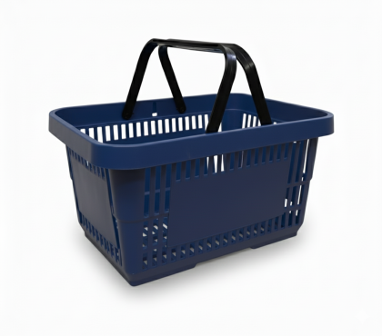 Пластмасова кошница 22 л тъмносин мат