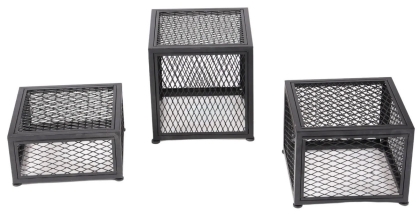 Професионален сет от 3 модулни куба за излагане на стока черен мат