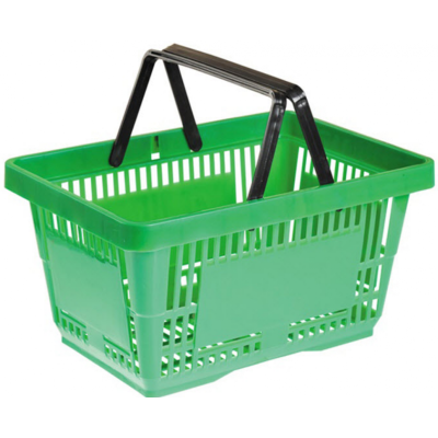 Кошница с две дръжки пластмаса 22 литра, зелена