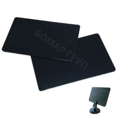 Табелка PVC черна 85Х54мм