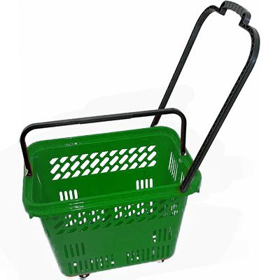 Кошница за пазаруване на колела 54 Л. зелена