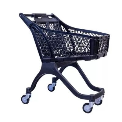 Пластмасова количка за пазаруване, черна 100 Л.