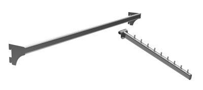 Предна тръба AB-1 за стелаж L100 см (15x30) тъмно сив мат