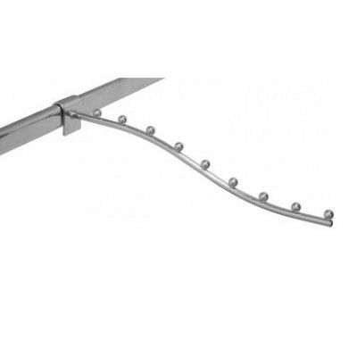 Спираловидна кука за предна тръба с 9 топчета, хром