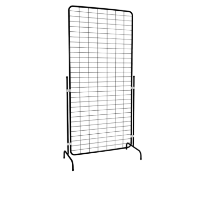 Решетка със стойка 900 × H1900 мм – черна