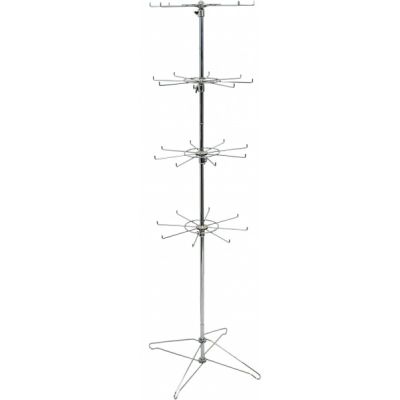 Щендер за аксесоари, 4 етажа, хром, Ø430×H1750 мм