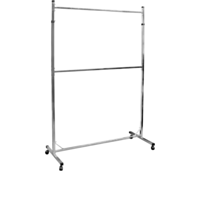 Двоен щендер с регулация, хром, 1250×500×H1850–2150 мм