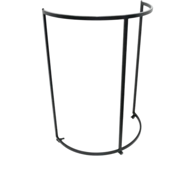 Щендер полукръг, черен мат, L1050 × 520 × H1460 мм