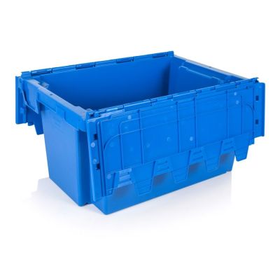 Корито с прикрепен капак 600×400×300 мм за фармация, индустрия и логистика