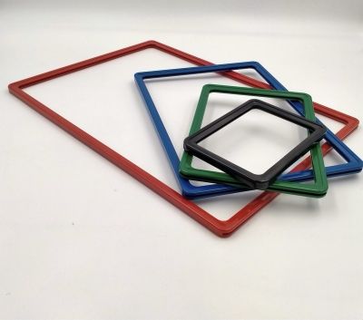 Рамка А6 червена с прозрачен джоб