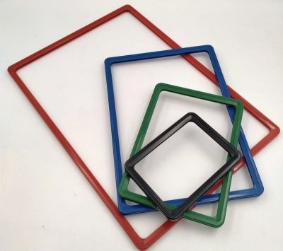 Рамка А6 червена с прозрачен джоб