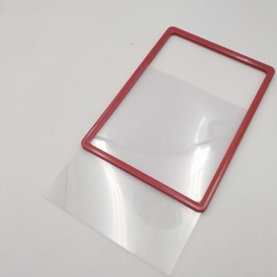 Рамка А6 червена с прозрачен джоб