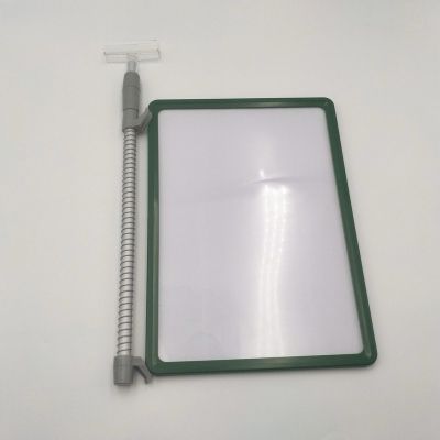 Комплект стойка за промо кош с пружина + рамка А4 червена с прозрачен джоб