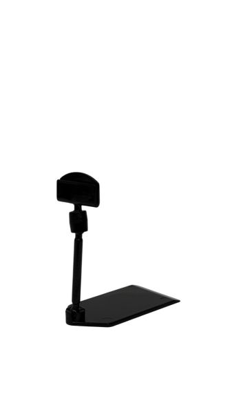 Стойка висока за етикет с правоъгълна основа и клип