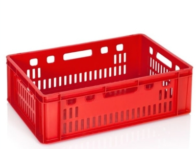 Пластмасова каса 600 × 400 × 200 мм с плътно дъно и отворени страници 