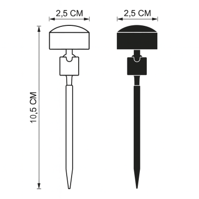 Стойка за етикет - игла + клип