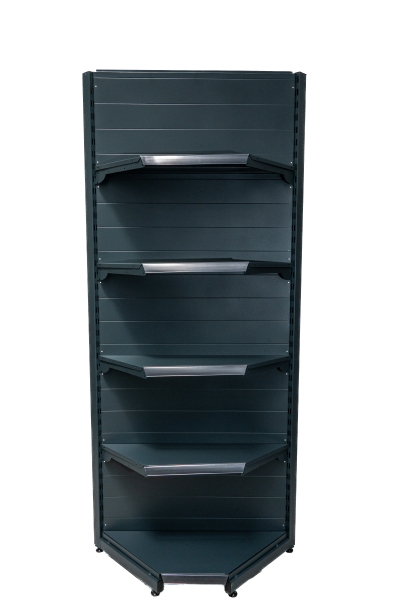 Вътрешен ъглов стелаж с плътен гръб Н2000 мм Eco Line