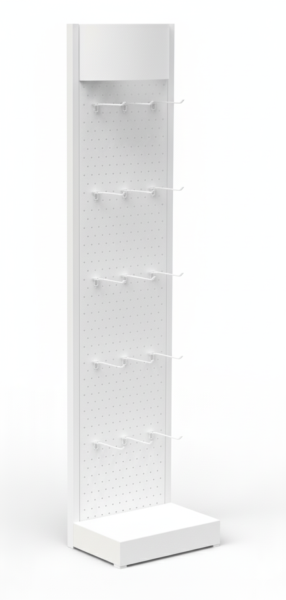 Крайстенен стелаж с перфориран гръб и рекламен панел Max Line