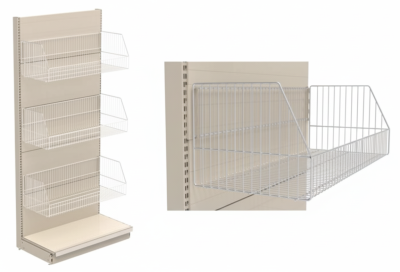 Крайстенен стелаж за хляб с телени кошове Max Line