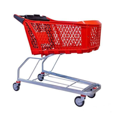 Пластмасова количка 150 л с детска седалка и метална основа