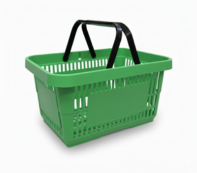 Пластмасова кошница 22 л зелен мат