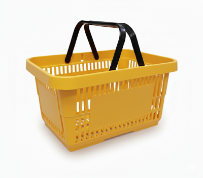 Пластмасова кошница 22 л жълт мат