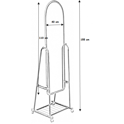 Огледало подвижно със стойка, бяло