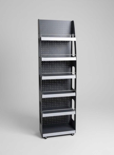 Мобилен метален стелаж – Н170 см (Крайстенен / Челен)