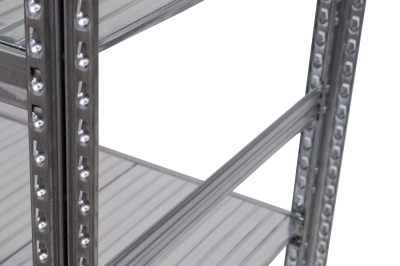 Метален складов стелаж поцинкован с 4 рафта H200хL120хD50 (200 кг на рафт)