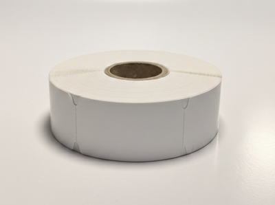 Картонени стелажни етикети на ролка 38 х 70 мм, БЕЛИ 1000 бр.