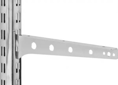 Държач за ПДЧ и стъклени рафтове 30 см за рондо колони, стенни профили и щендери