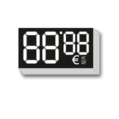 Етикет за цени в евро 50x25mm (88,88) картон 100 бр.